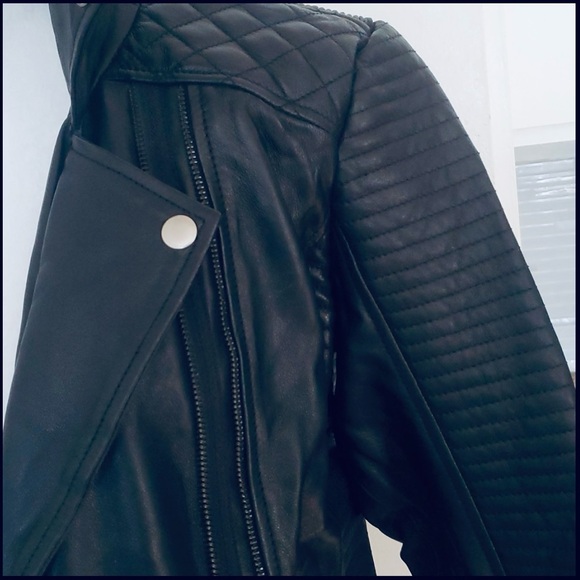 NWT LUCA Womens XL Hawthorne Rocker Black 100% Leather Jacket - Picture 10 of 16